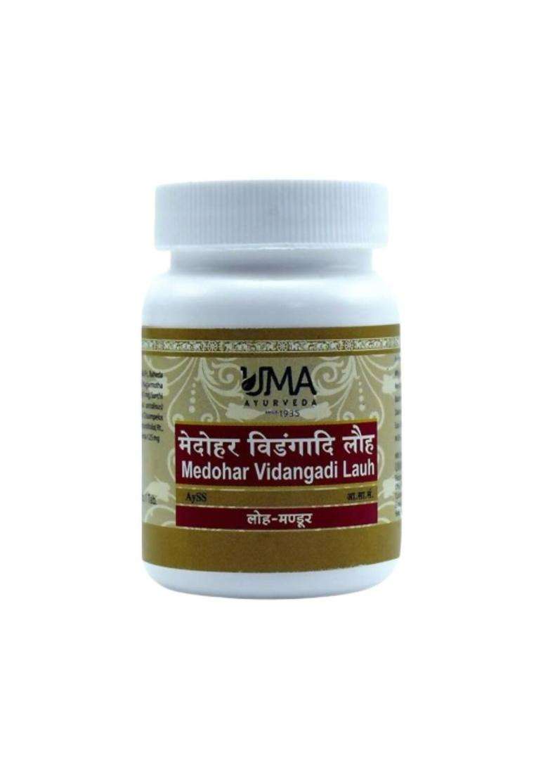 Uma Ayurveda Medohar Vidangadi Lauha Tablets|Pack Of 1| - Indya