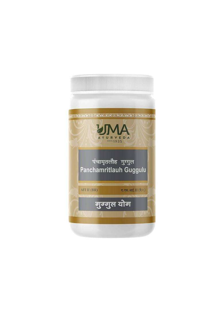 Uma Ayurveda Panchamritlauh Guggul with Silver|Pack Of 1| - Indya