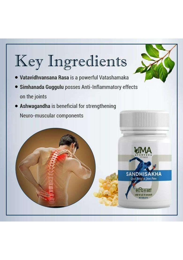 Uma Ayurveda Sandhisakha Ayurvedic Tablets|Pack Of 1| - Indya