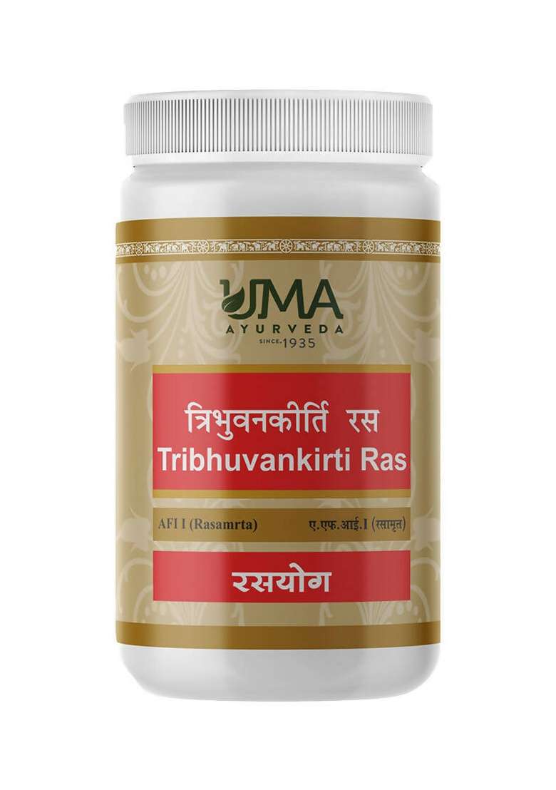 Uma Ayurveda Tribhuvan kirti Ras Tablets|Pack Of 3| - Indya