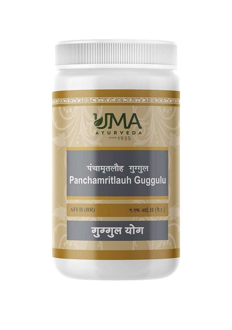 Uma Ayurveda Panchamritlauh Guggul with Silver|Pack Of 5| - Indya