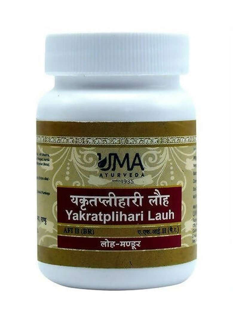 Uma Ayurveda Yakrtplihari Loh Tablets|Pack Of 10| - Indya