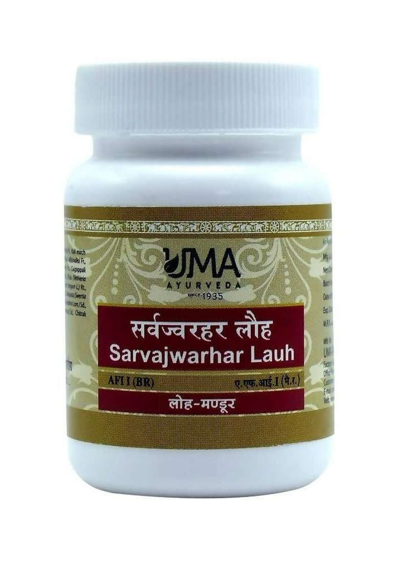 Uma Ayurveda Sarvajwarhar Lauha Tablets|Pack Of 10| - Indya