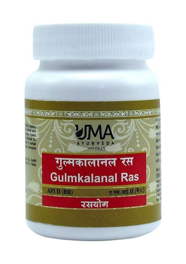 Uma Ayurveda Gulmkalanal Ras Tablets|Pack Of 10| - Indya
