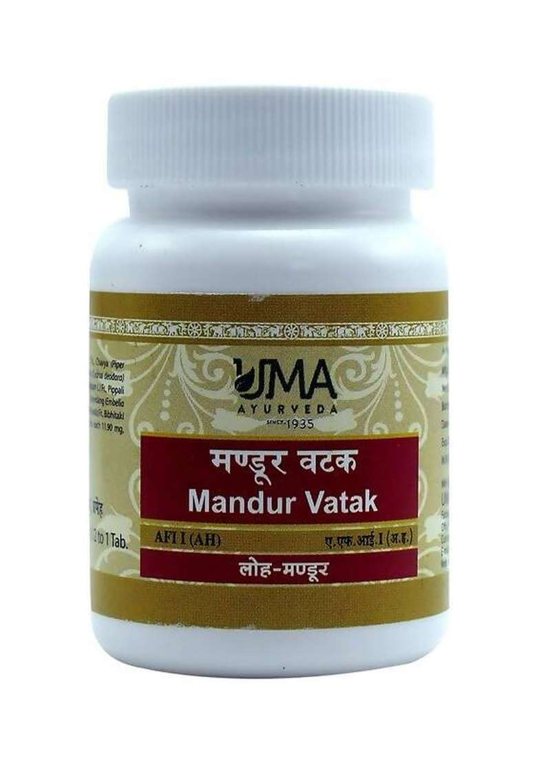 Uma Ayurveda Mandur Vatak Tablets|Pack Of 10| - Indya