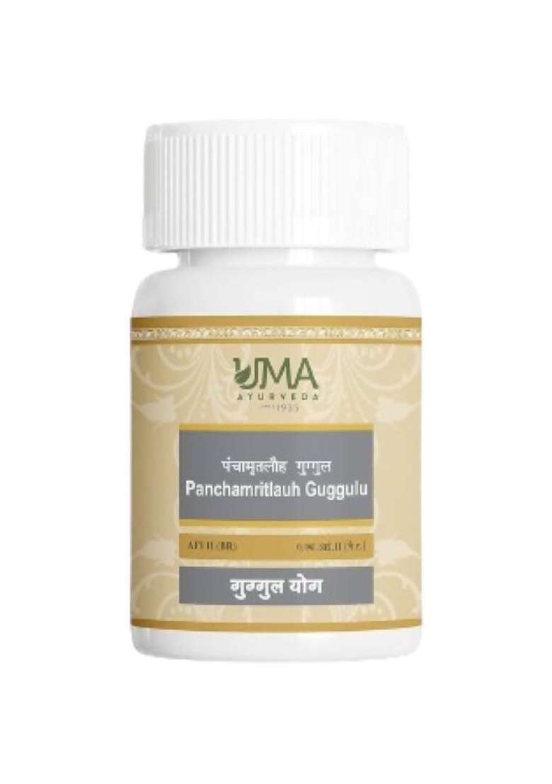 Uma Ayurveda Panchamritlauh Guggul with Silver|Pack Of 10| - Indya