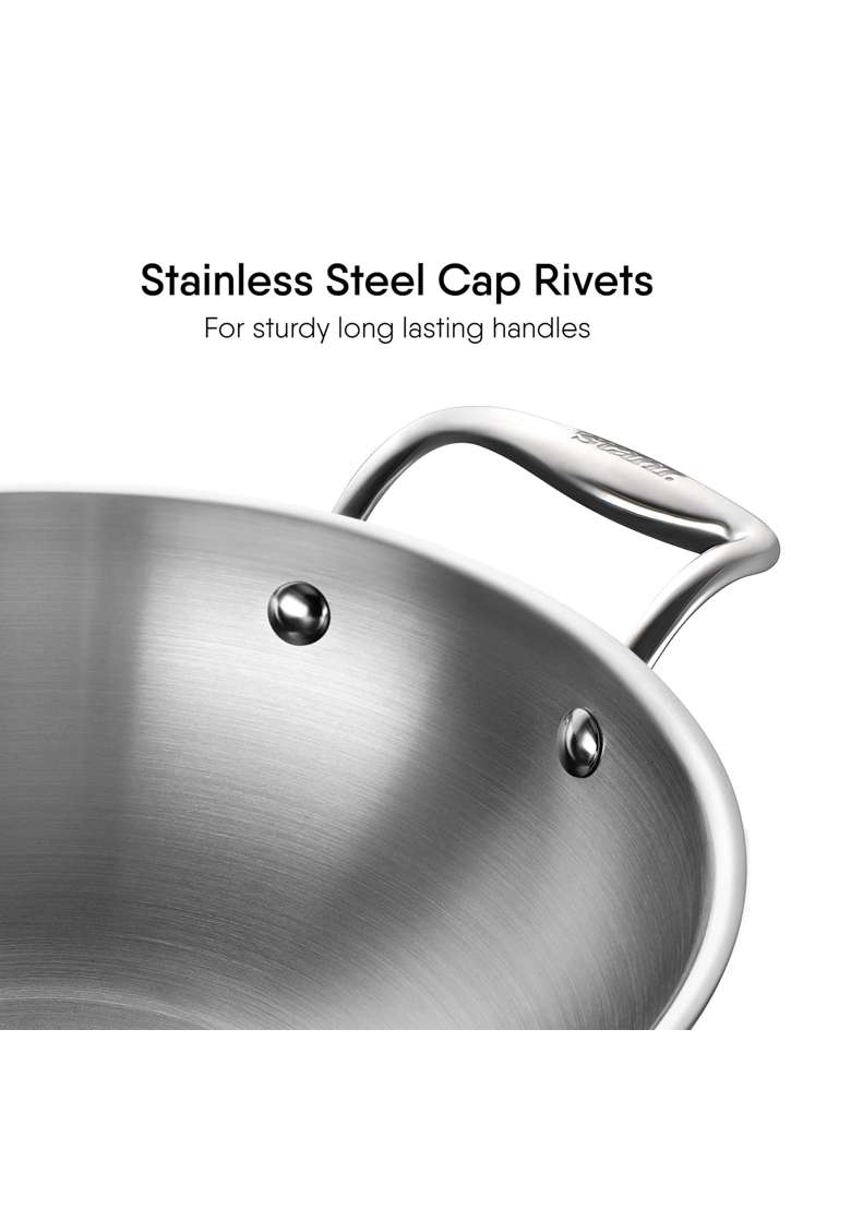 stahl Artisan Triply | 2 L | 2.1 Qt | 22 cm | 8.7 Inch | Induction Compatible | With Lid - Indya