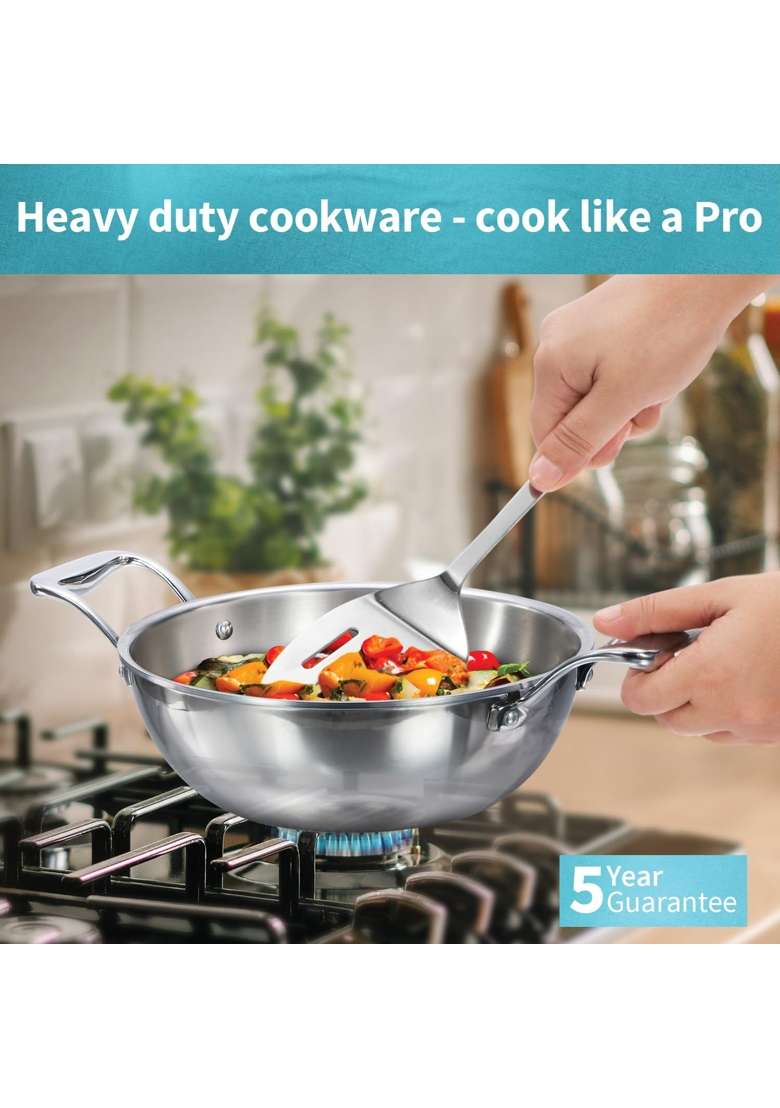 Hawkins Pro Deep-Fry Pan | 3.5 L | 3.7 Qt | Tri-Ply - Indya