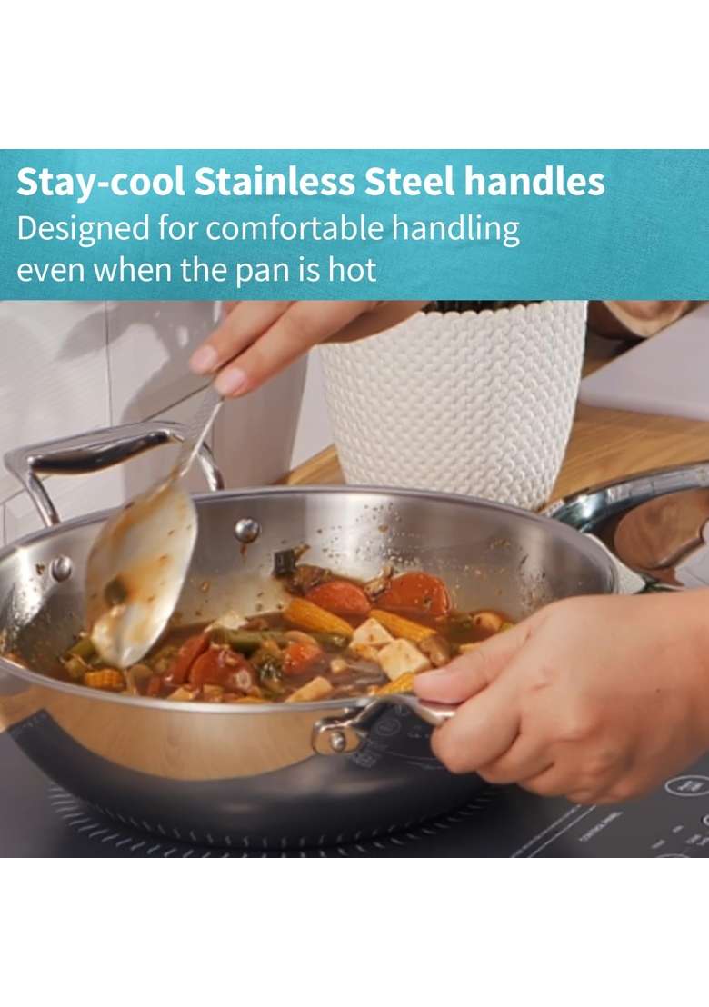 Hawkins Pro Deep-Fry Pan | 3.5 L | 3.7 Qt | Tri-Ply - Indya