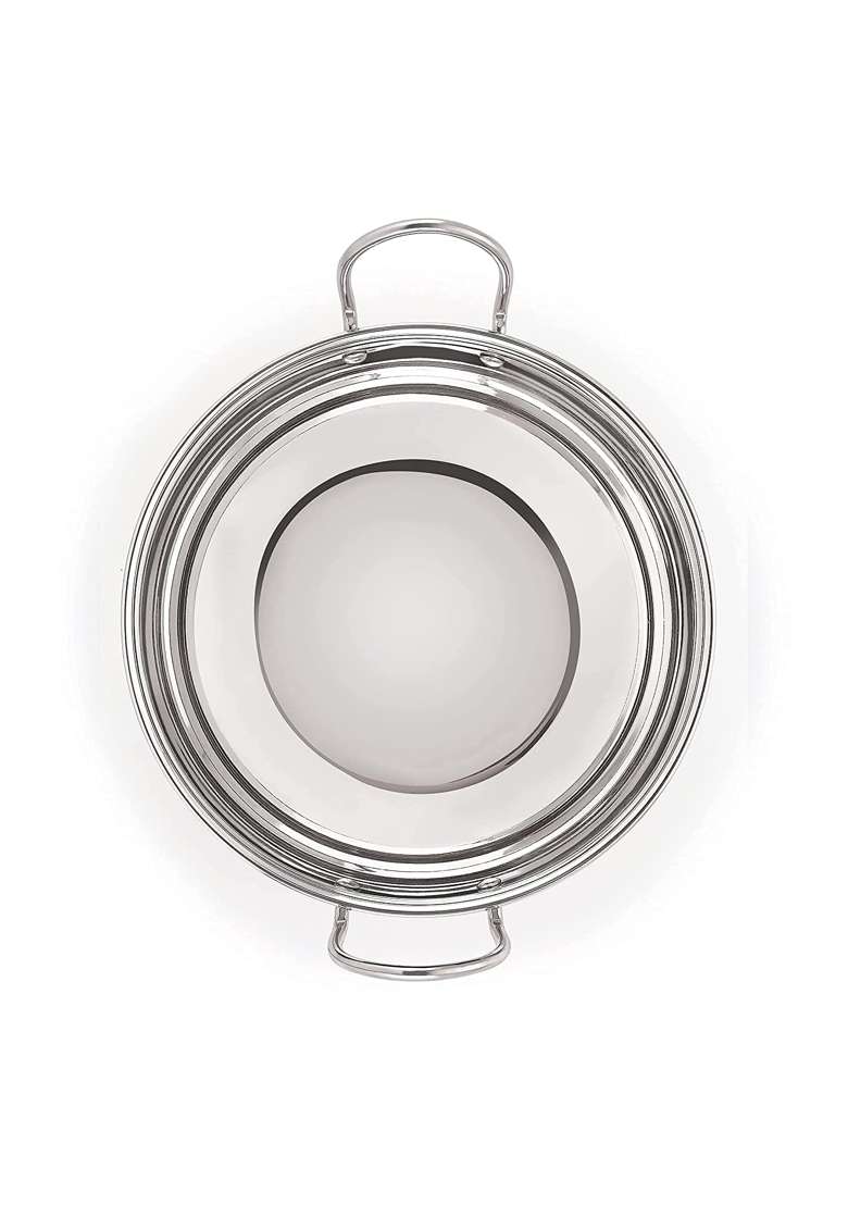 neelam Stainless Steel 11 22 Gauge Induction Bottom Kadai Wok | 1.2 L | 1.3 Qt - Indya