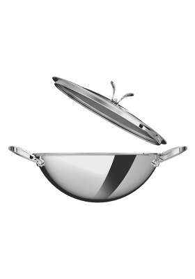 ULTRA Triply Kadai Wok Round Bottom | 3 L | 3.2 Qt | 26 cm | 10.2 Inch | Non-Stick | Food Safe