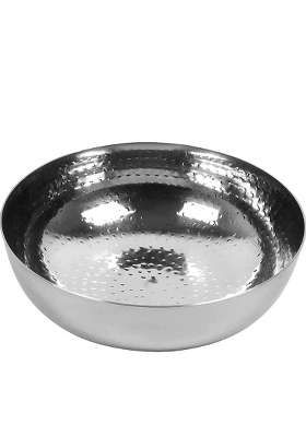 KC Sandwich Bottom Heavy Guage Stainless Steel Hammered Tasla Deep Pan | 2500 ml | 84.5 fl oz