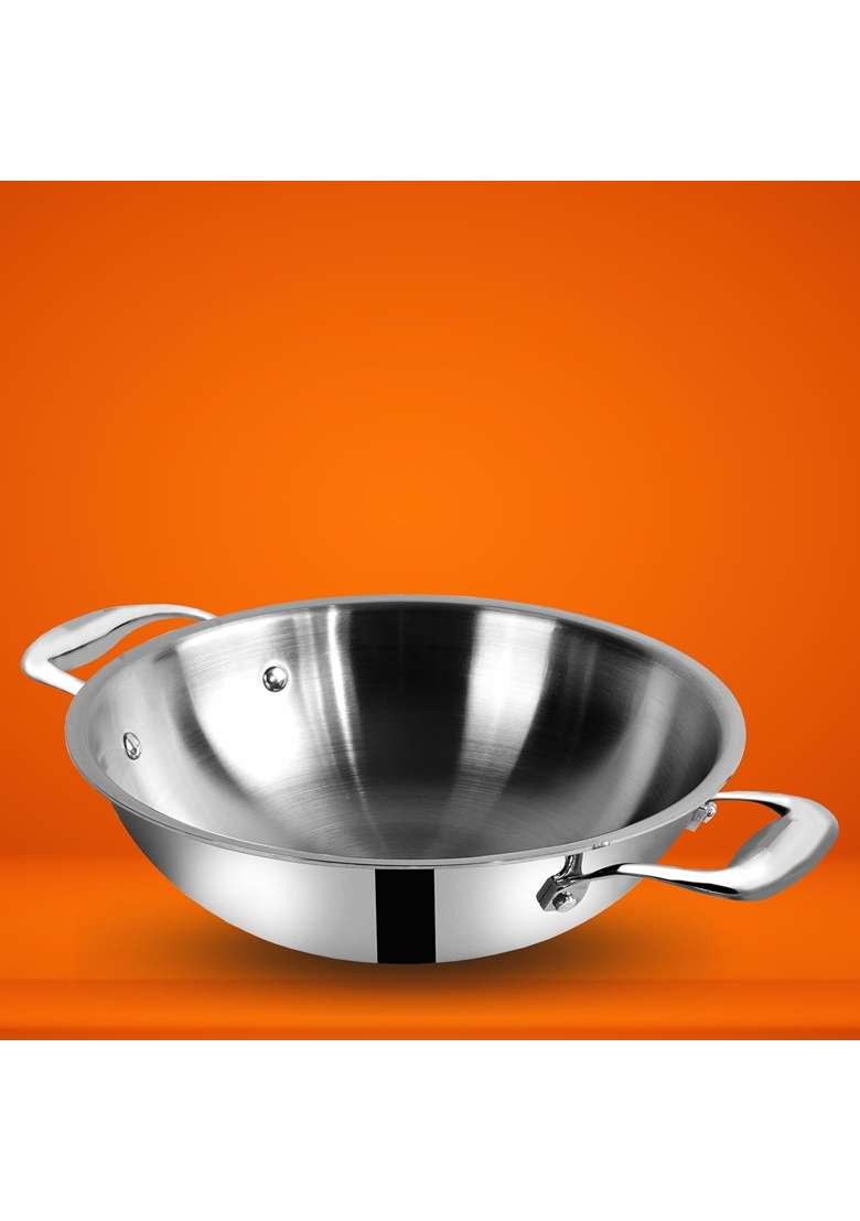 FLIXBLOOM Native Shine Stainless Steel Triply | 2 L | 2.1 Qt | Induction Compatible - Indya