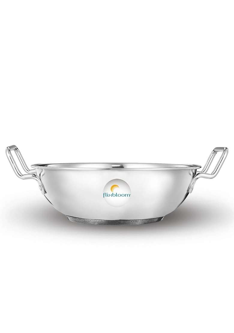 FLIXBLOOM Radiant Stainless Steel Triply Sandwich Bottom Cookware Set Induction Base LPG | 2 L | 2.1 Qt - Indya