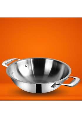 FLIXBLOOM TriPLY Stainless Steel Induction Base Gas Stove Friendly Cookware with S..S. | 2 L | 2.1 Qt