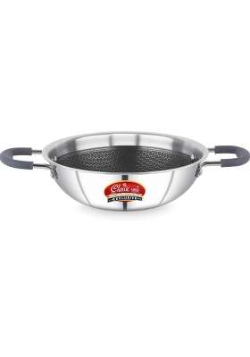 Classic Steels Hexa Comb Triply Kadai Wok Without Lid | 1.5 L | 1.6 Qt | 20 cm | 7.9 Inch | Induction Compatible | Non-Stick