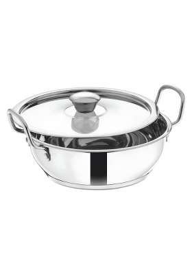 The Indian Aura Kadhai with Lid | 3.5 L | 3.7 Qt | Induction Compatible