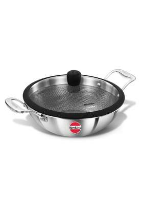 Hawkins Pro Shielded Nonstick Triply Deep-Fry Pan | 3.5 L | 3.7 Qt | 26 cm | 10.2 Inch | Induction Compatible