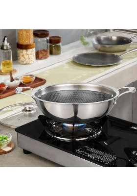 Borosil Triply Honeycomb Kadai with Stainless Steel Lid | 1 L | 1.1 Qt | 18 cm | 7.1 Inch | Induction Compatible | Dishwasher Safe