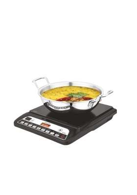 Tosaa Triply Stainless Steel Kadai with Lid Wok | 2000 ml | 67.6 fl oz | 24 cm | 9.4 Inch