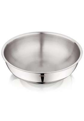 Allo Triply Stainless Steel Tasla Deep Pan | 1.2 L | 1.3 Qt | 18 cm | 7.1 Inch | Induction Compatible | Heavy Bottom | Non-Stick