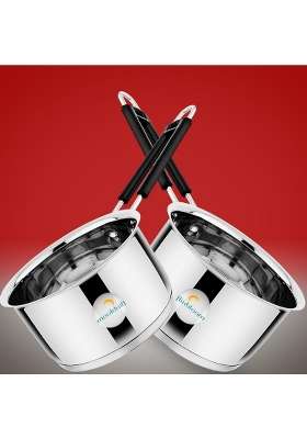 FLIXBLOOM Mega Family Combo Pack Stainless Steel Triply-Bottom Induction and LPG Friendly | 3 L | 3.2 Qt
