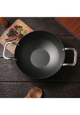 Lifelong Carbon Steel Iron | 24 cm | 9.4 Inch | Induction Compatible | Non-Stick