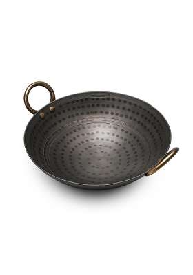 ODAR Heavy Gauge Iron Deep Kadhai Wok | 3 L | 3.2 Qt