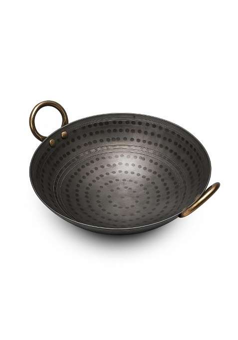 ODAR Heavy Gauge Iron Deep Kadhai Wok | 3 L | 3.2 Qt
