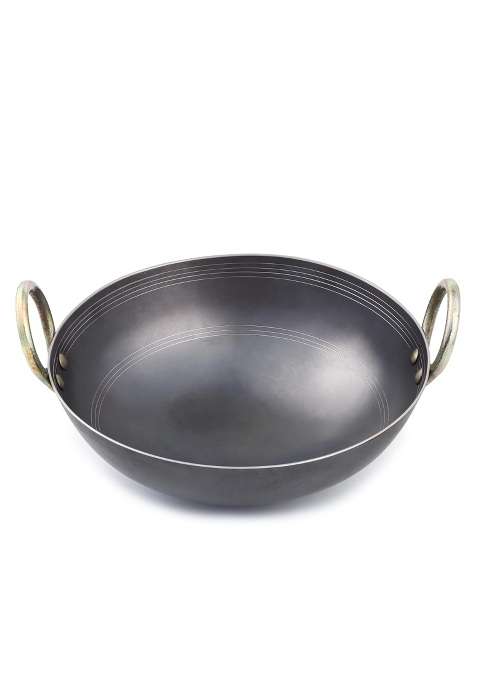 PTR Iron Kadhai | 3 L | 3.2 Qt | 11 Inch | Induction Compatible | Heavy Bottom | Food Safe