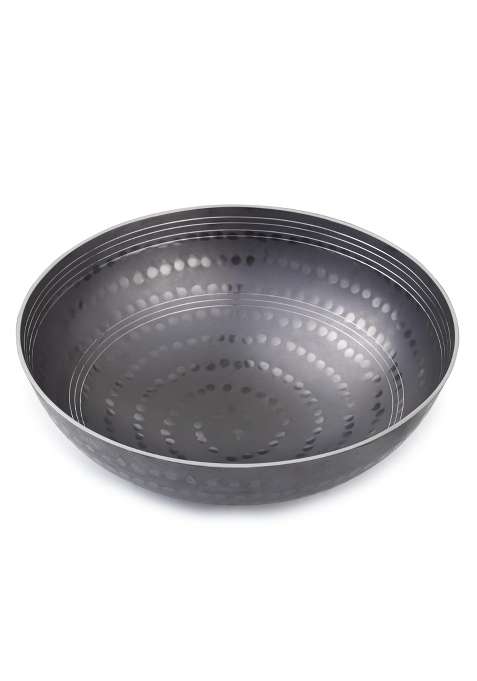 VISMAY'S Food Grade Iron Kadai s 1st Smooth Edge Kadhai Handle Free Traditional | 1 L | 1.1 Qt | 9 Inch | Induction Compatible | Heavy Bottom