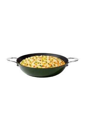 CUMIN CO. Enamel Cast Iron Kadai Wok LITE | 4 L | 4.2 Qt | 28 cm | 11 Inch | Induction Compatible | Heavy Bottom | Non-Toxic
