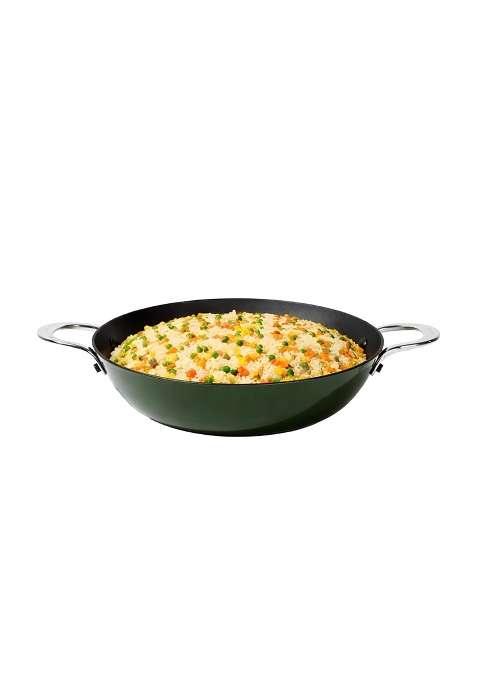 CUMIN CO. Enamel Cast Iron Kadai Wok LITE | 4 L | 4.2 Qt | 28 cm | 11 Inch | Induction Compatible | Heavy Bottom | Non-Toxic