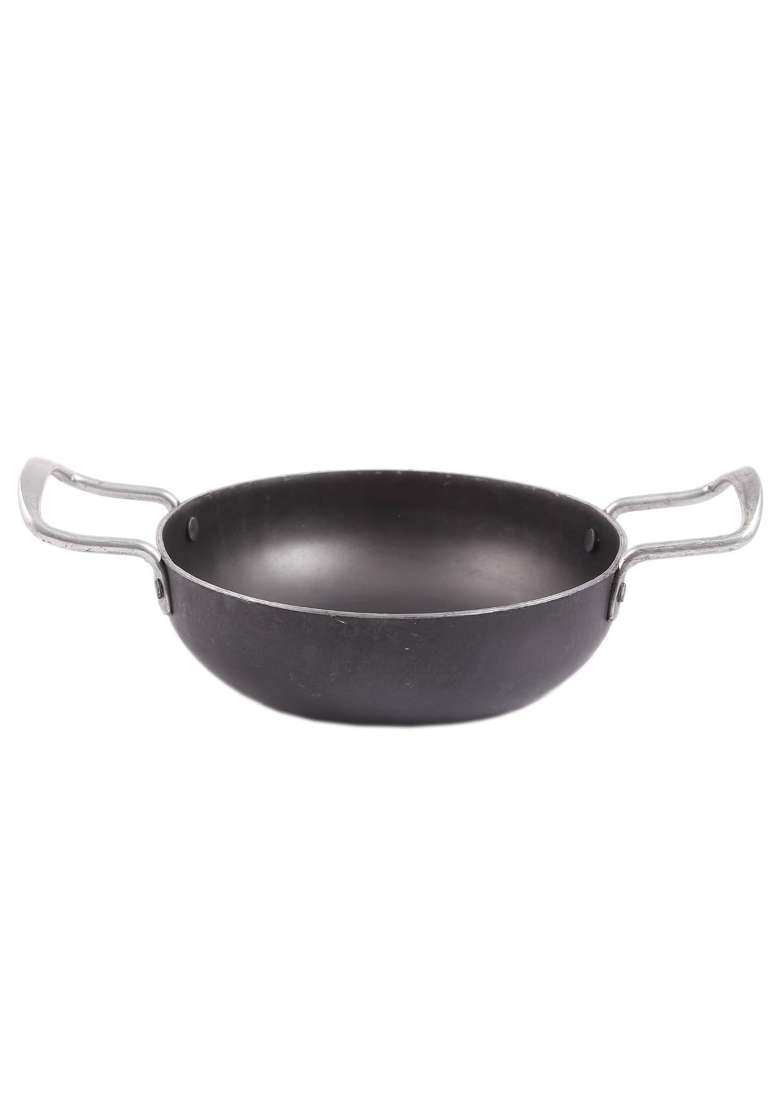 KITCHEN SHOPEE Traditional Iron Kadai Wok | 1.5 L | 1.6 Qt | 8 Inch - Indya