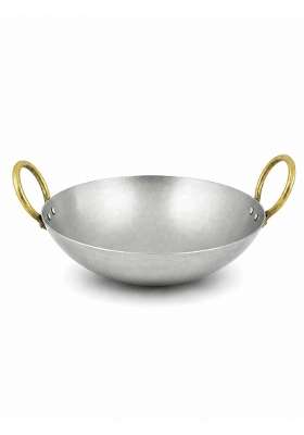 NYRA Pure Original Loha Kadhai Iron Traditional Deep Bottom Wok for Cooking Heavy | 1 L | 1.1 Qt | Heavy Bottom | Handcrafted