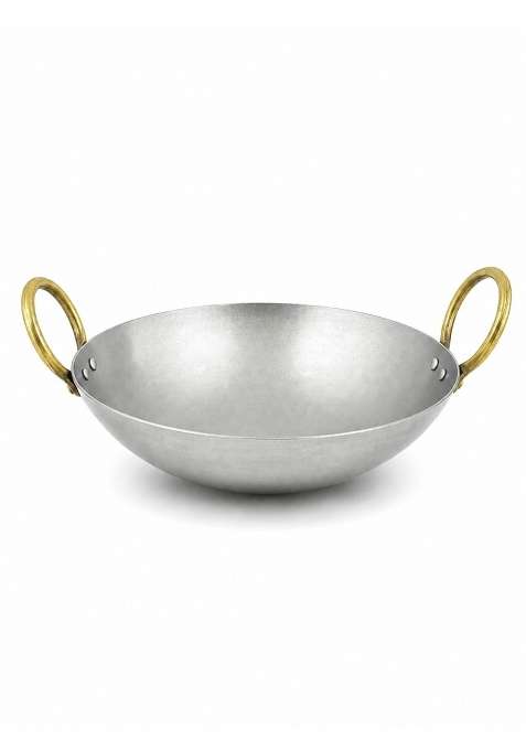 NYRA Pure Original Loha Kadhai Iron Traditional Deep Bottom Wok for Cooking Heavy | 1 L | 1.1 Qt | Heavy Bottom | Handcrafted