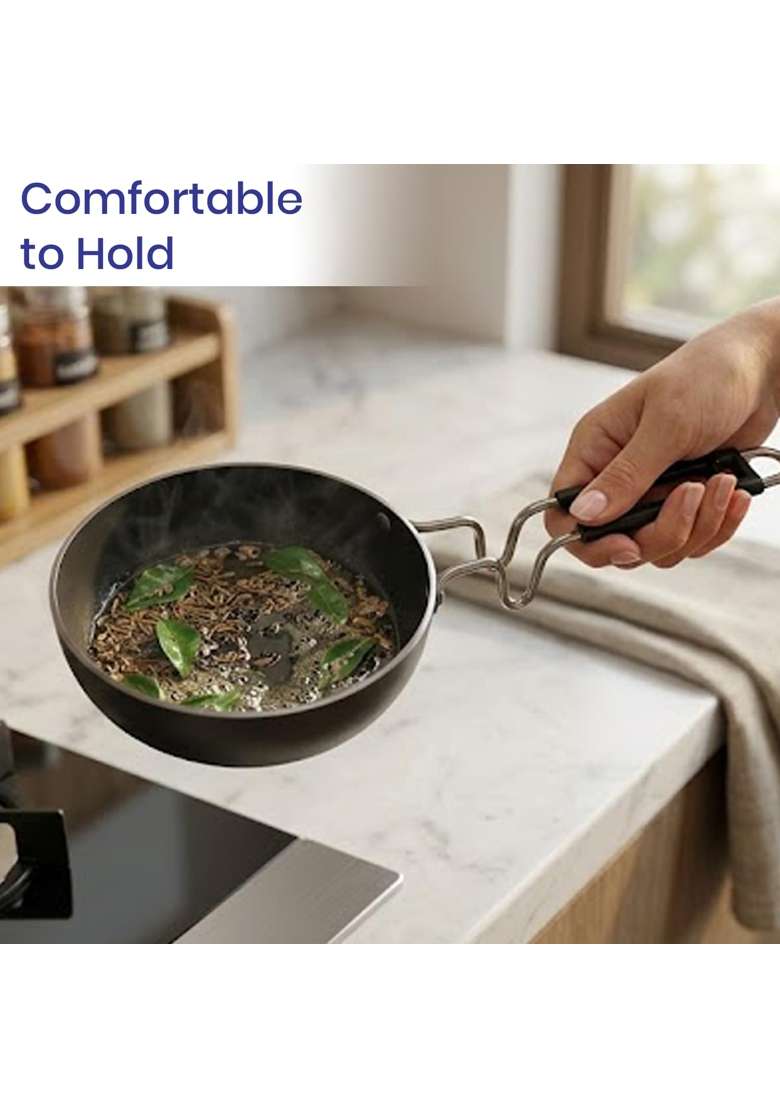DOZY Iron Kadhai Wok and Tadka Pan Combo | 2-Piece Set - Indya