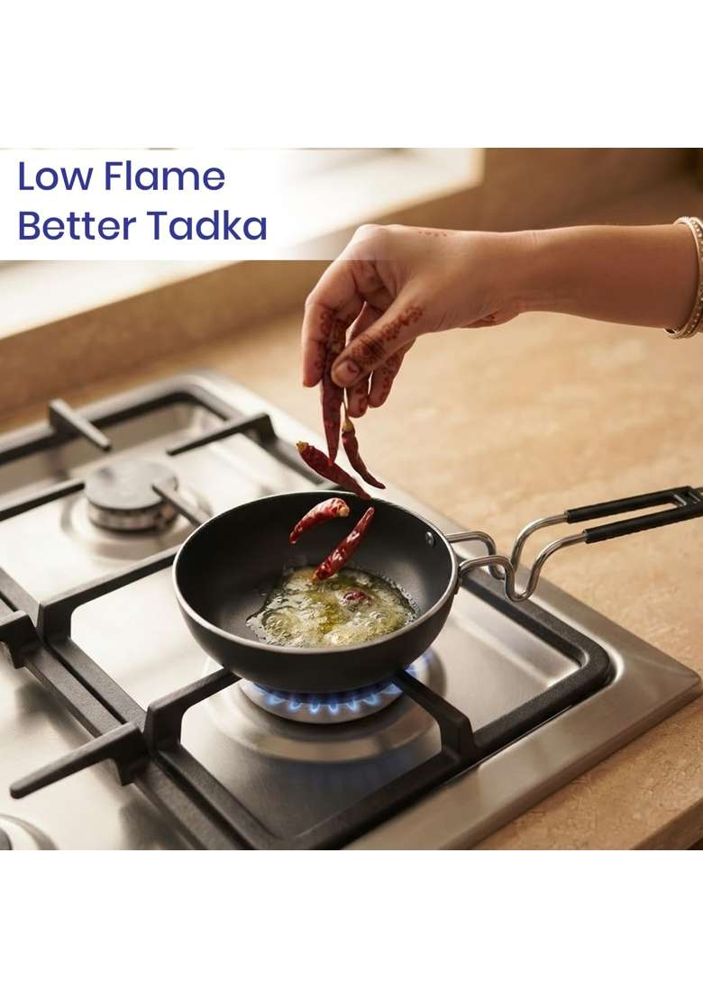 DOZY Iron Kadhai Wok Tadka Pan Combo - Indya