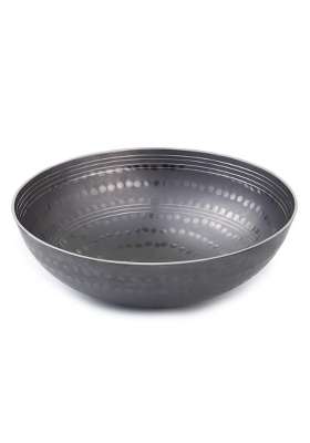 PTR Hammered Iron Kadhai Wok Original Lohe Ki Kadai Handle-Free Deep Frying Pan | 2 L | 2.1 Qt | 10 Inch | Induction Compatible