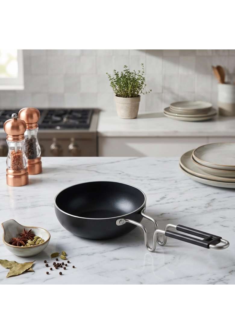DOZY Iron Tadka Pan for Gas Stove | Pre-Seasoned - Indya