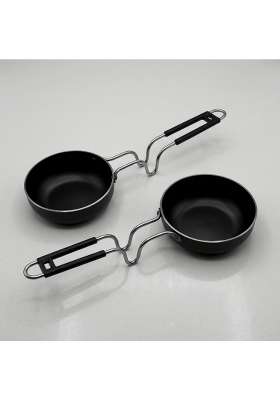 DOZY Iron Tadka Pan Combo | 2-Piece Set | Pre-Seasoned