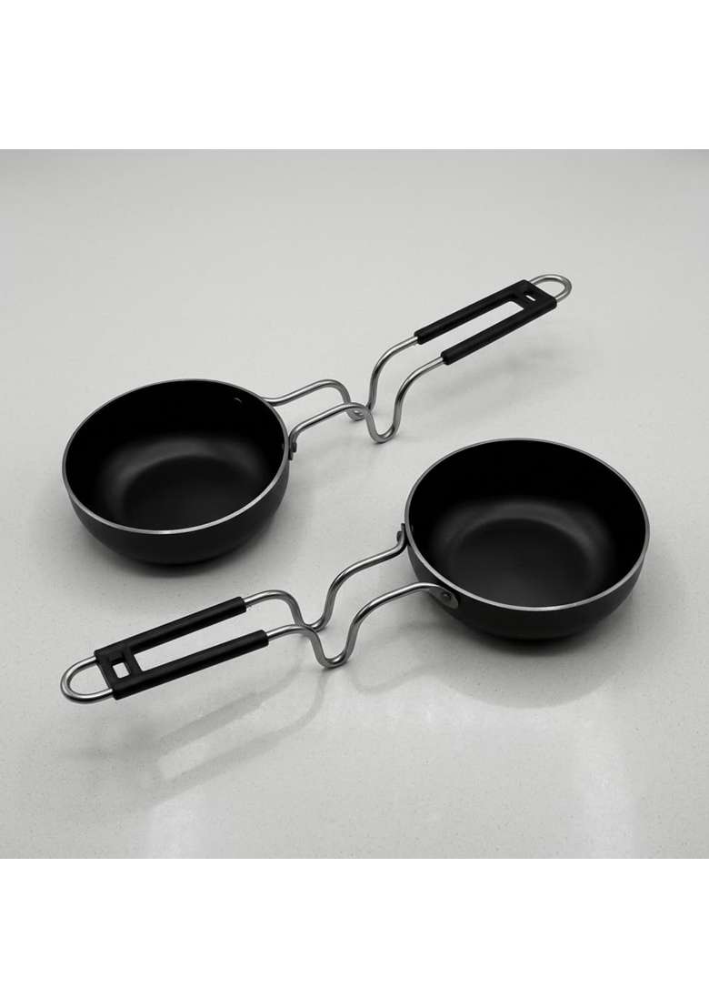 DOZY Iron Tadka Pan Combo | 2-Piece Set | Pre-Seasoned - Indya