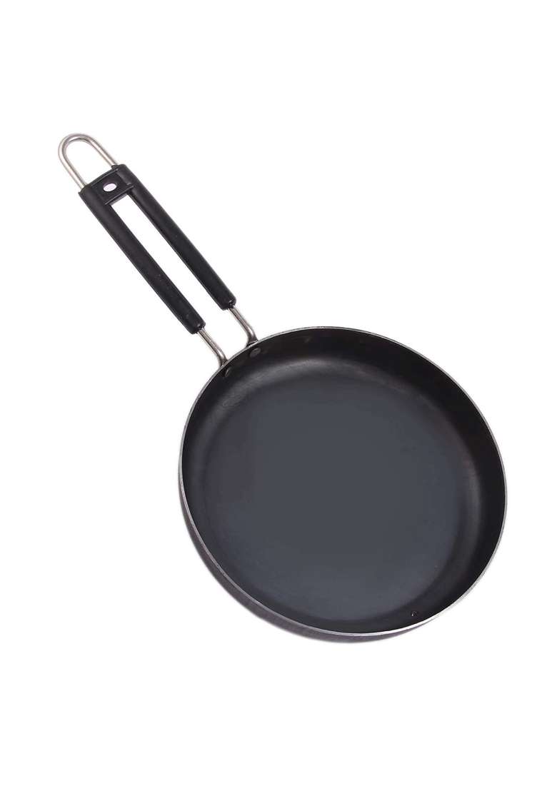 KITCHEN SHOPEE Iron Cookware Set 3 Pes Combo Kadai Wok Frying Cooking Fry Kadhai Deep Heavy Base | 4.5 L | 4.8 Qt | 9 Inch - Indya