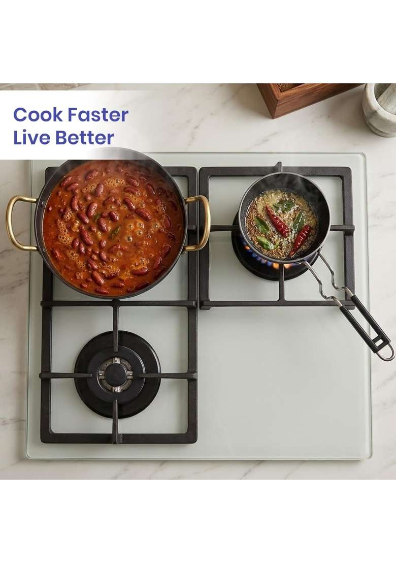 DOZY Iron Kadhai Wok and Tadka Pan Combo - Indya