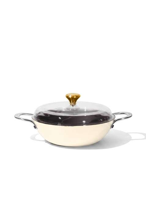 CUMIN CO. Enamel Cast Iron Kadai Wok LITE with Lid | 4 L | 4.2 Qt | 28 cm | 11 Inch | Induction Compatible | Heavy Bottom | Non-Toxic