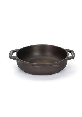 Sumeet Super Smooth Gold Series Pre Seasoned Cast Iron Kadai Wok for Cooking Deep Fry Saute | 2 L | 2.1 Qt | 22.5 cm | 8.9 Inch