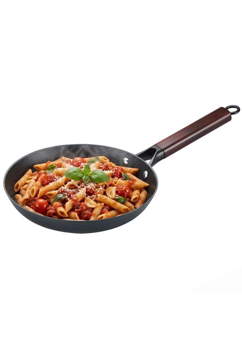 Prestige Castlite Patterned Enamel Coated Cast Iron Fry Pan | 1.5 L | 1.6 Qt | 24 cm | 9.4 Inch | Induction Compatible | Rust Resistant - Indya