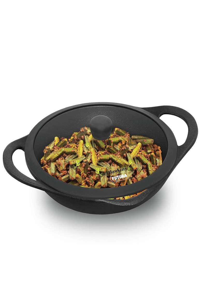 Hawkins Futura Cast Iron Frying Pan | 24 cm | 9.4 Inch - Indya