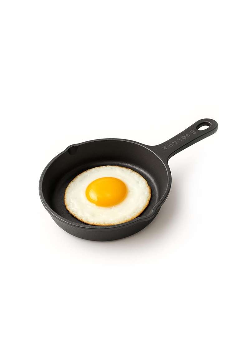 SOLARA Premium Cast Iron Frying Pan with Handle | 6 Inch - Indya