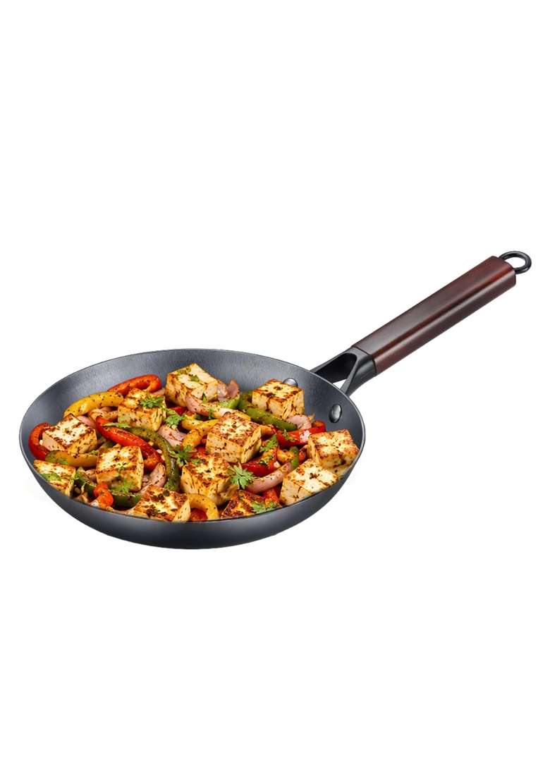 Prestige Castlite Nitride Cast Iron Fry Pan | 1.5 L | 1.6 Qt | 24 cm | 9.4 Inch | Induction Compatible | Non-Toxic | Rust Resistant - Indya